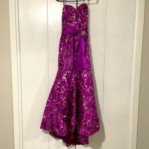 Riva Designs Sequins Prom Dress